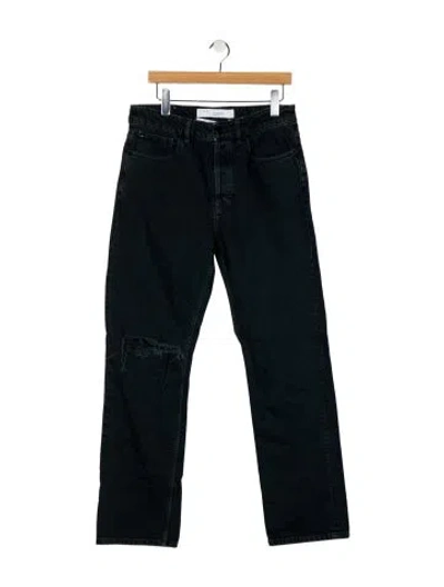 Pre-owned Iro High-rise Straight Leg Jeans In Black