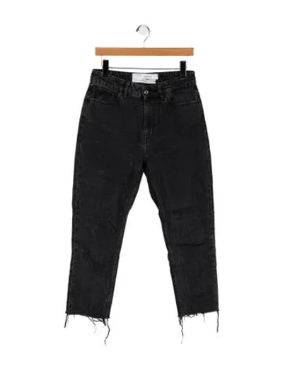 Pre-owned Iro High-rise Straight Leg Jeans In Black