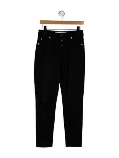 Pre-owned Iro High-rise Straight Leg Jeans In Black
