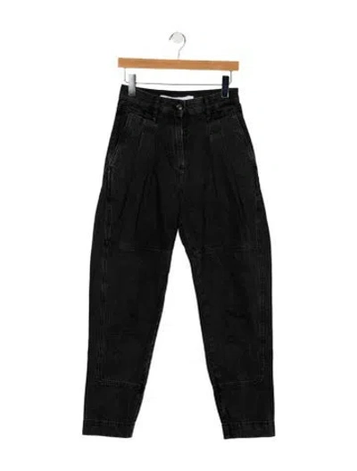 Pre-owned Iro High-rise Straight Leg Jeans In Black