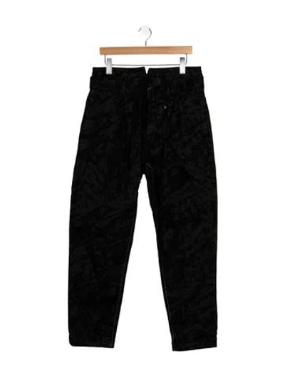 Pre-owned Iro High-rise Straight Leg Jeans In Black