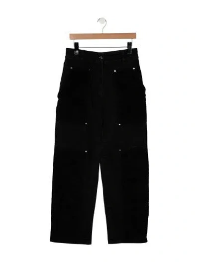 Pre-owned Iro High-rise Straight Leg Jeans In Black