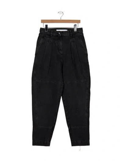 Pre-owned Iro High-rise Straight Leg Jeans In Black