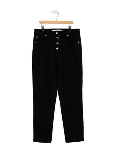 Pre-owned Iro High-rise Straight Leg Jeans In Black