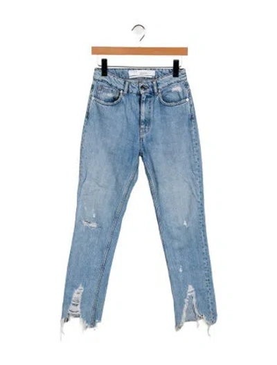 Pre-owned Iro High-rise Straight Leg Jeans In Blue