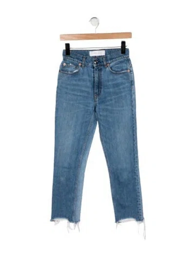 Pre-owned Iro High-rise Straight Leg Jeans In Blue