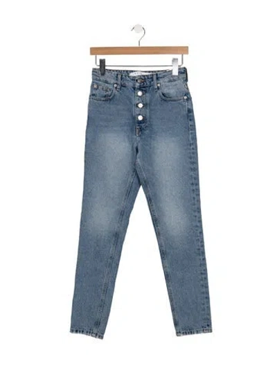 Pre-owned Iro High-rise Straight Leg Jeans In Blue