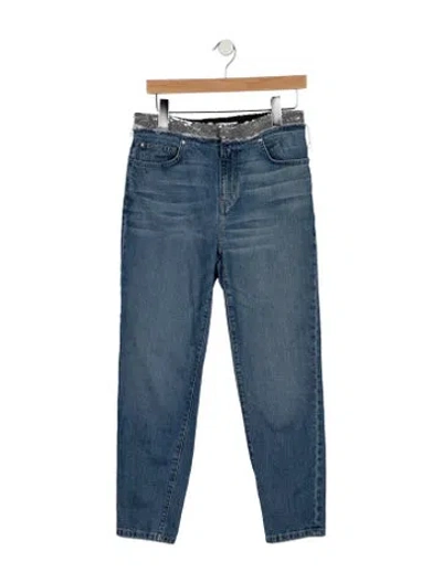 Pre-owned Iro High-rise Straight Leg Jeans In Blue