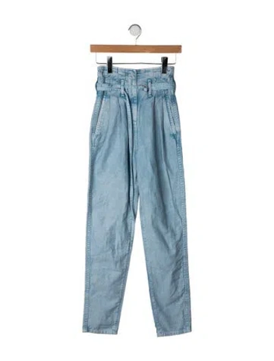 Pre-owned Iro High-rise Straight Leg Jeans In Blue