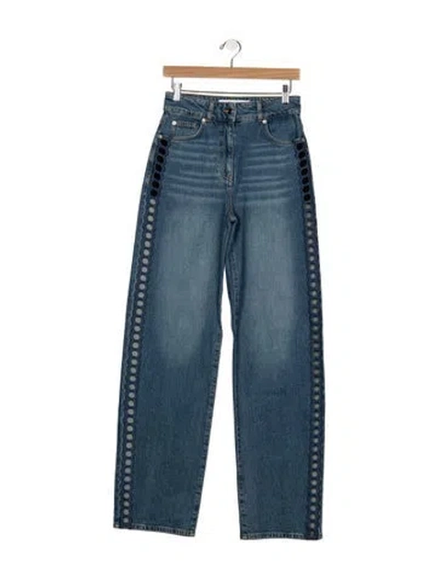 Pre-owned Iro High-rise Straight Leg Jeans In Blue