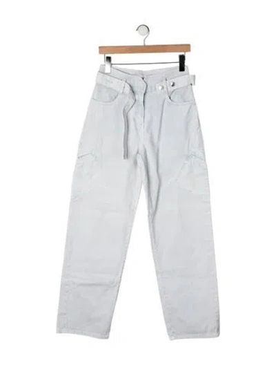Pre-owned Iro High-rise Straight Leg Jeans In Green