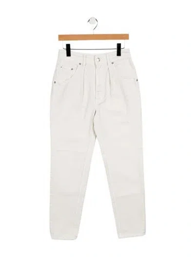 Pre-owned Iro High-rise Straight Leg Jeans In Neutral