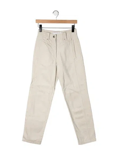 Pre-owned Iro High-rise Straight Leg Jeans In Neutrals