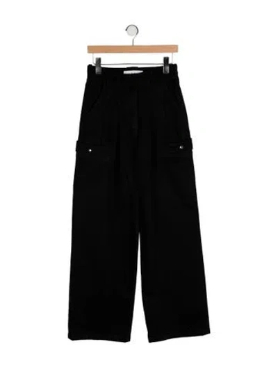 Pre-owned Iro High-rise Wide Leg Jeans In Black