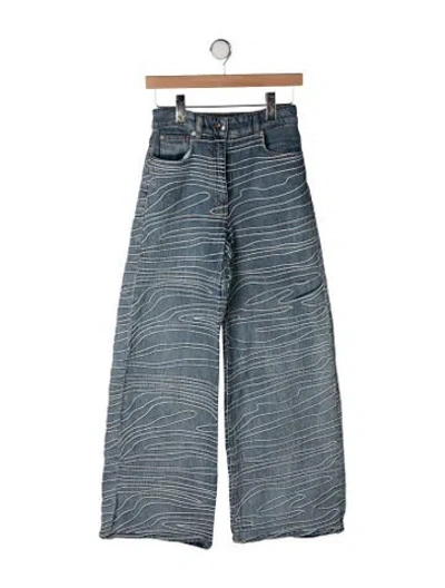 Pre-owned Iro High-rise Wide Leg Jeans In Blue