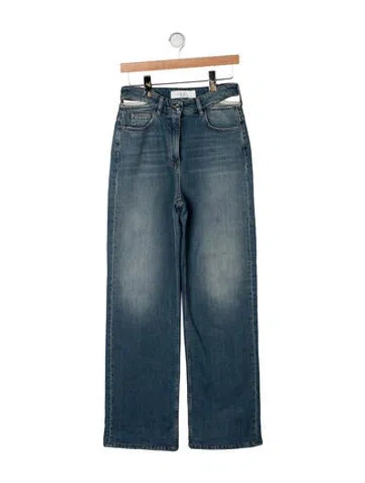Pre-owned Iro High-rise Wide Leg Jeans In Blue