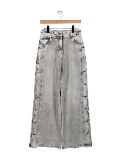Pre-owned Iro High-rise Wide Leg Jeans In Grey