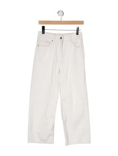 Pre-owned Iro High-rise Wide Leg Jeans In White
