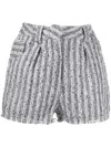 Iro Honza Striped Shorts In Black