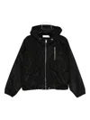 Iro Hooded Pocketed Bomber Jacket In Black