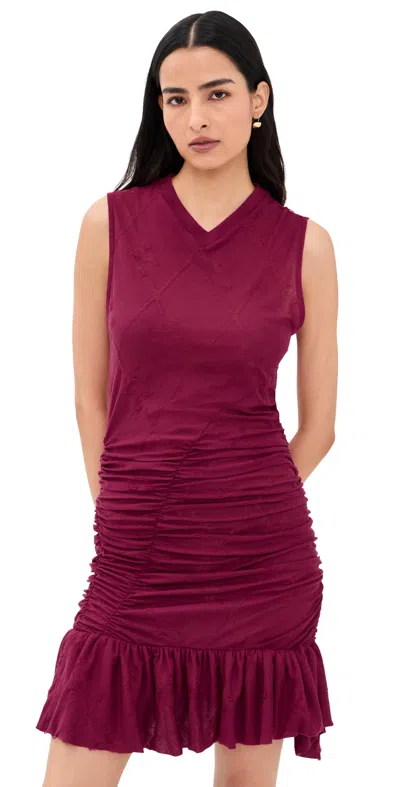 Iro Houle Dress Raspberry In Burgundy