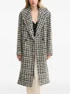 Iro Houndstooth Double-breasted Coat In Black