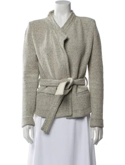 Pre-owned Iro Houndstooth Print Evening Jacket In Neutral