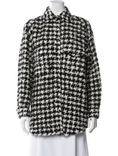 Pre-owned Iro Houndstooth Print Jacket In Black