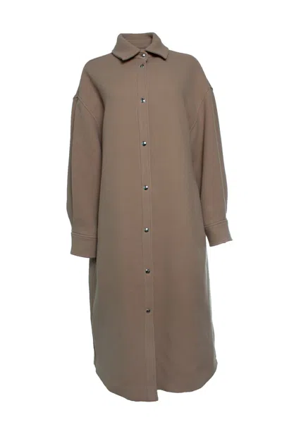 Iro , Ideta Long Wool Coat In Camel In Brown