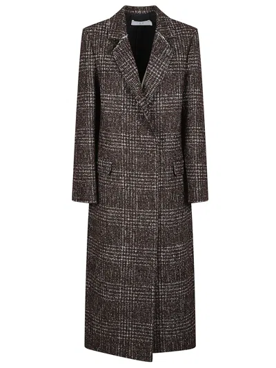 Iro Iglia Classic Long Cotton-blend Coat In Gray