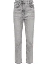 Iro Indro Cut-out Tapered Jeans In Grey