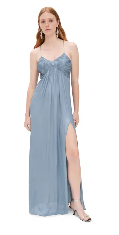 Iro Ingrid Dress Blue/grey In Gray