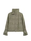 Iro Inja Check-pattern Belted Jacket In Green