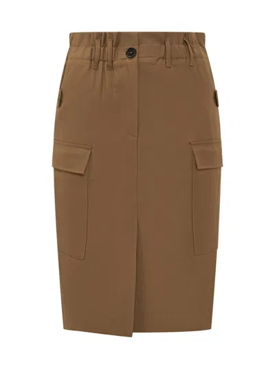 Iro Brown Cargo Skirt