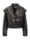 Iro Yukito Belted Leather Jacket In Black
