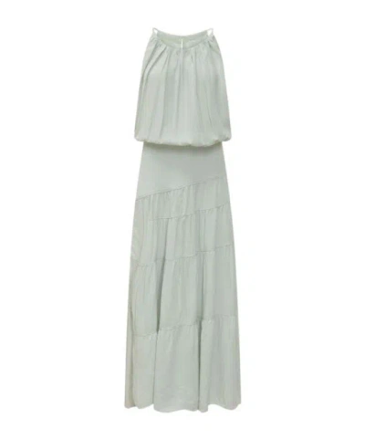 Iro Island Tiered Maxi Dress In Blue
