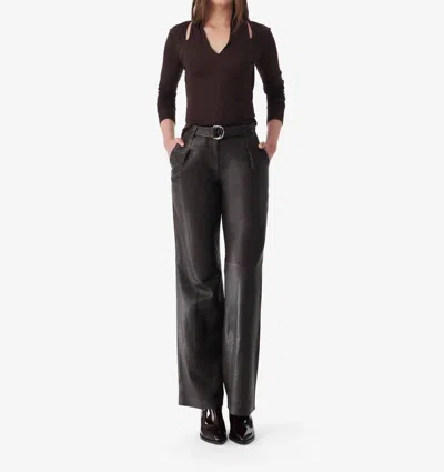 Iro Isoa Top In Chocolate In Gold