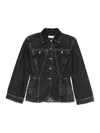 Iro Long-sleeved Denim Jacket In Black