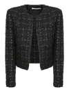 Iro Malano Tailored Check Tweed Jacket In Black