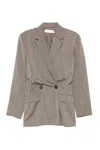 Iro Double-breasted Blazer In Neutral