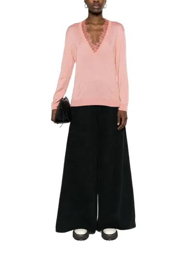 Iro Jaden Long Sleeves Top In Coral Pink In Multi
