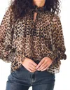 Iro Jalani Animal Print Blouse In Leopard In Brown