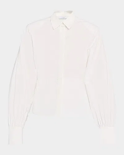 Iro Janine Button-front Cotton Poplin Shirt In White