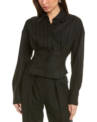 Iro Jannie Wool-blend Shirt In Black