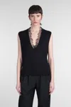 Iro Jayda Vest In Black Cotton In Black