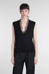 Iro Jayda Vest In Black Cotton In Black