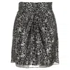 Iro Jeyna Gathered Chiffon Mini Skirt In Multicolor Silk In Multi