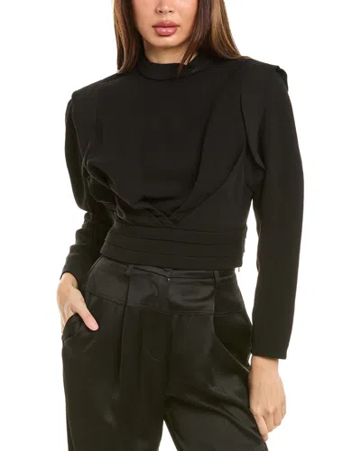 Iro Joana Wool-blend Top In Black