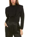 Iro Joana Wool-blend Top In Black