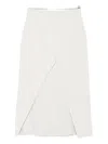 Iro Judes Slit-front Cotton Midi Skirt In White